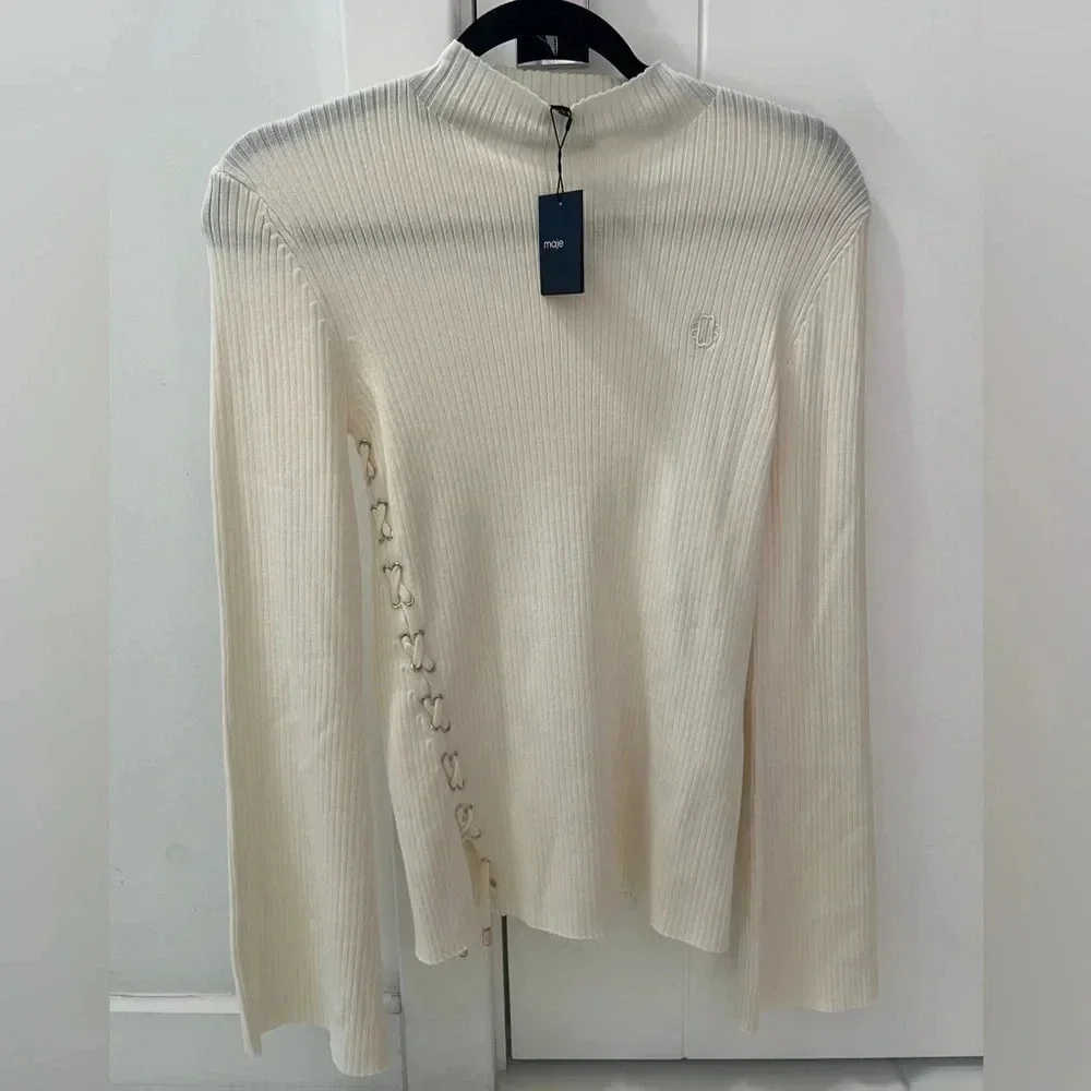 Maje Ribbed-knit turtleneck sweater- Size 1; Brand New Condition with Tags